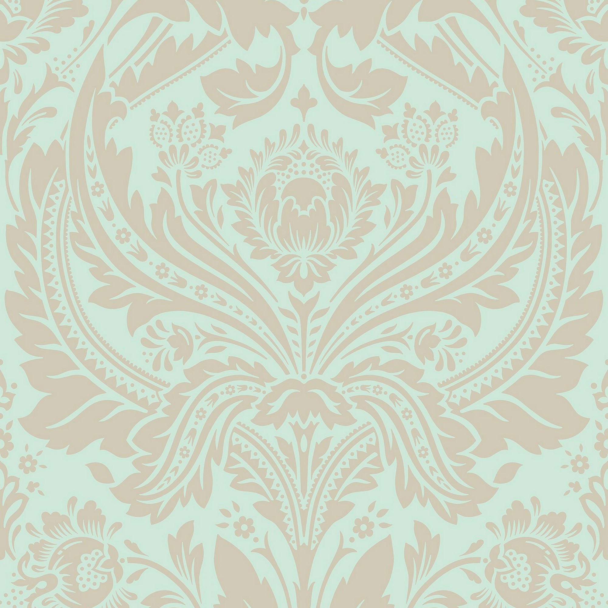 Desire Damask Wallpaper 103435 By Graham Brown In Mint Green